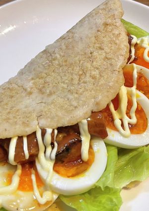 オートミールで照り焼きチキンラップサンド-レシピのメイン写真