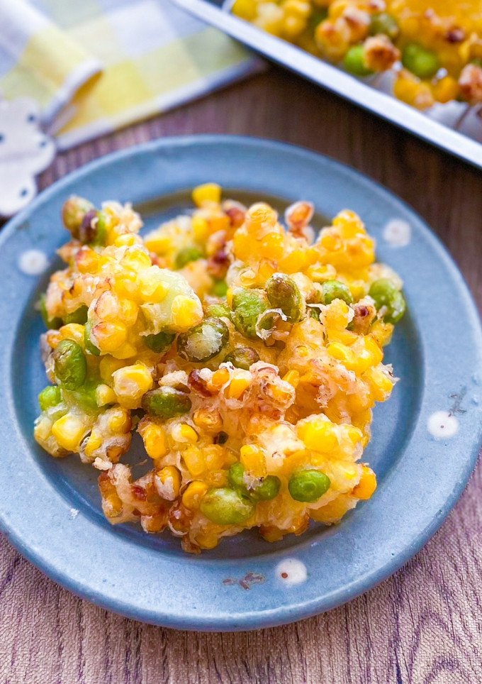 とうもろこしと枝豆のかき揚げ♫-レシピのメイン写真