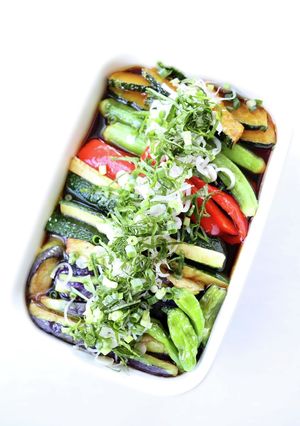 野菜たっぷり【揚げ野菜のレモンつゆ浸し】-レシピのメイン写真