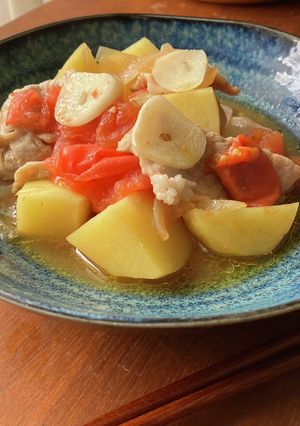 レンジで8分　トマト肉じゃが-レシピのメイン写真