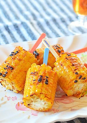 タンドリーチキン風味の焼きとうもろこし♪-レシピのメイン写真
