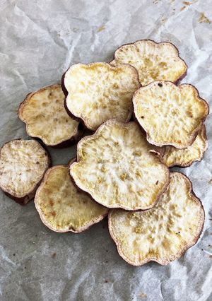 素材の味！揚げないサツマイモチップス！-レシピのメイン写真