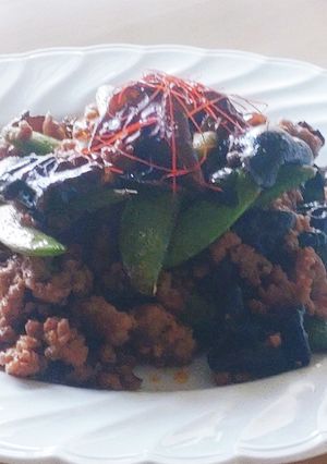 豚★スナップエンドウ挽肉煮★作り置き弁当-レシピのメイン写真
