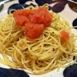 簡単☆明太子と乾燥バジルのパスタ