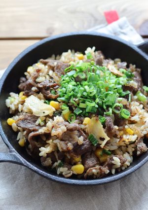 お酒の〆に食べる♪ビーフペッパーライス-レシピのメイン写真