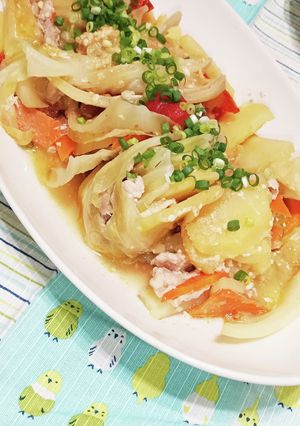 豚肉とキャベツのミルフィーユ煮☆白みそ味-レシピのメイン写真