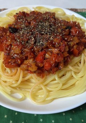 スパゲティ・鶏皮ボロネーゼ-レシピのメイン写真