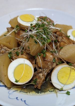 手羽元と大根とゆで卵のコーラ煮-レシピのメイン写真