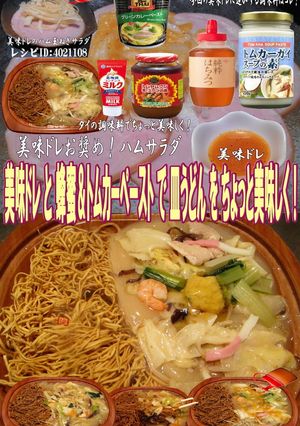 美味ドレ蜂蜜＆トムカーペーストで皿うどん-レシピのメイン写真