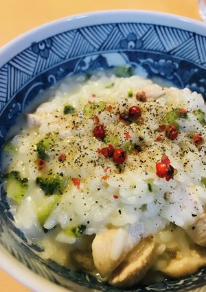 リゾット風●鶏肉とゴーヤーのチーズ雑炊-レシピのメイン写真
