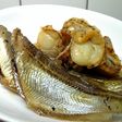 ハタハタとベビーホタテの煮物