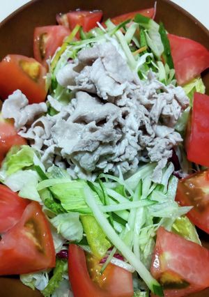 野菜たっぷりな冷しゃぶサラダ♪-レシピのメイン写真