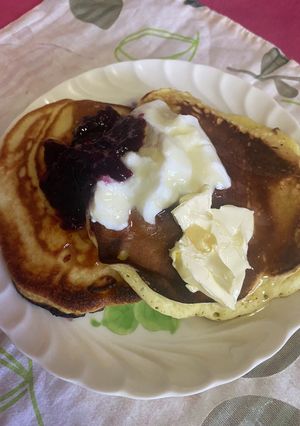簡単ブルーベリーパンケーキ^_^-レシピのメイン写真