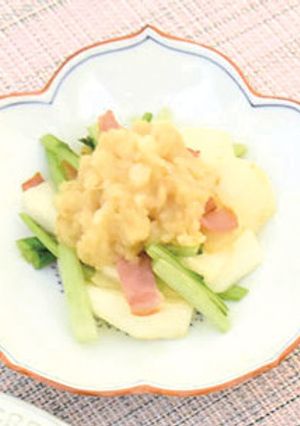 【福島学院短大】焼かぶとベーコンのサラダ-レシピのメイン写真