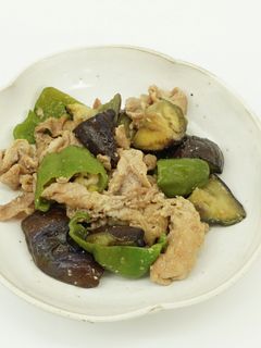 秋茄子と豚肉のニンニク醤油炒め(減塩)-レシピのメイン写真