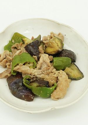 秋茄子と豚肉のニンニク醤油炒め（減塩）-レシピのメイン写真