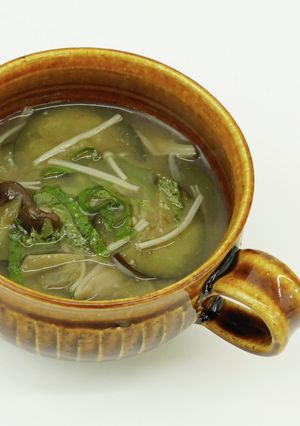 秋茄子ときのこの味噌汁-レシピのメイン写真