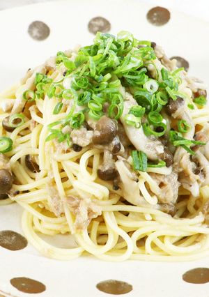 ツナとしめじの和風にんにくパスタ-レシピのメイン写真