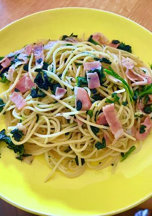 ほうれん草とベーコンの和風パスタ-レシピのメイン写真