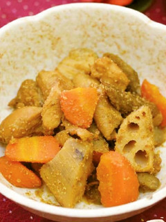 ごまたっぷり根菜の煮物-レシピのメイン写真