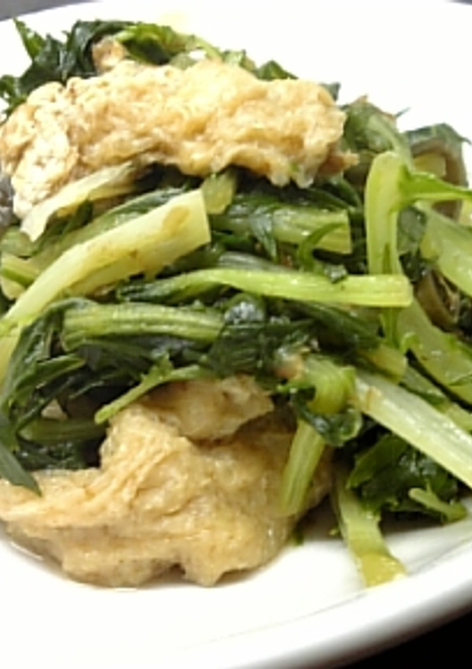 水菜と油揚げの炊いたん-レシピのメイン写真