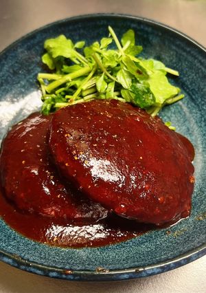 玉葱麹ハンバーグ。ソース覚え書-レシピのメイン写真