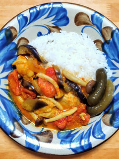 鶏もも肉と冷凍したトマトとナスのカレー-レシピのメイン写真