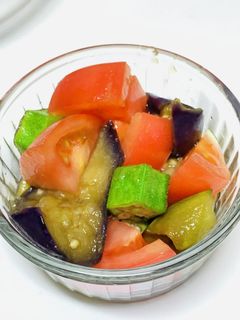 茄子とオクラとトマトの和風おかずサラダ-レシピのメイン写真