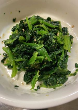 ほうれん草のごまあえ　素と混ぜるだけ-レシピのメイン写真