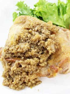 鶏ソテーのガーリックきのこソースがけ-レシピのメイン写真