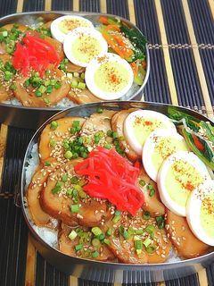 【お弁当レシピ】照り照り鶏チャーシュー丼-レシピのメイン写真