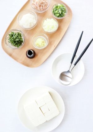 一口ずつが良い！【薬味たっぷり一口冷奴】-レシピのメイン写真