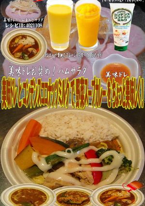 美味ドレと練乳ココナッツ野菜スープカレー-レシピのメイン写真