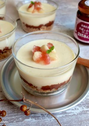 発酵あんこ入りいちじくのレアチーズケーキ-レシピのメイン写真