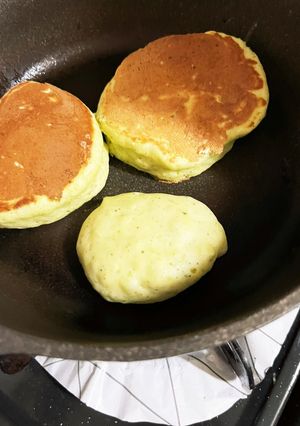 ホットケーキ（小松菜豆腐入り）-レシピのメイン写真