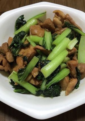 エバラ焼鳥のたれで小松菜の甘辛炒め-レシピのメイン写真