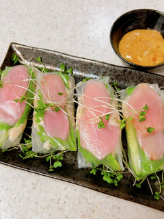 生姜の酢漬けの生春巻き♪醤油麹マヨソース-レシピのメイン写真