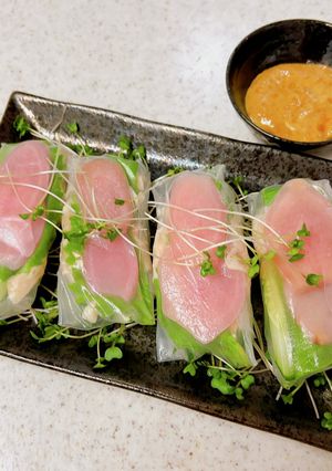 生姜の酢漬けの生春巻き♪醤油麹マヨソース-レシピのメイン写真