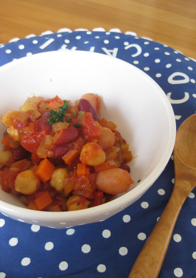 豆とソーセージのトマト煮込み-レシピのメイン写真