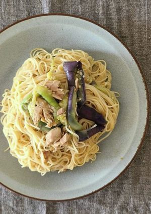 簡単！！なすとツナの和えそうめん-レシピのメイン写真