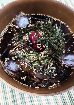 夜食にもぴったり！さっぱり梅干し麦茶漬け-レシピのメイン写真