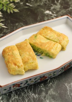 簡単！キャベツのふわふわ卵焼き　-レシピのメイン写真