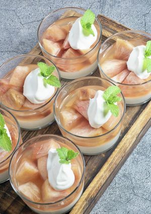 桃のヨーグルトチーズゼリー-レシピのメイン写真