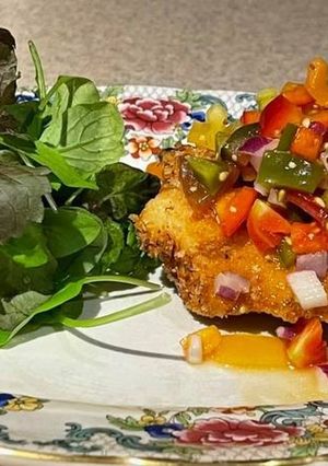 フライドチキンのハラペーニョソースがけ-レシピのメイン写真