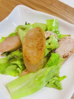 キャベツとソーセージの炒め物♪-レシピのメイン写真