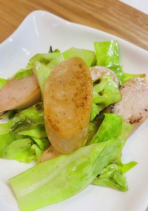 キャベツとソーセージの炒め物♪-レシピのメイン写真