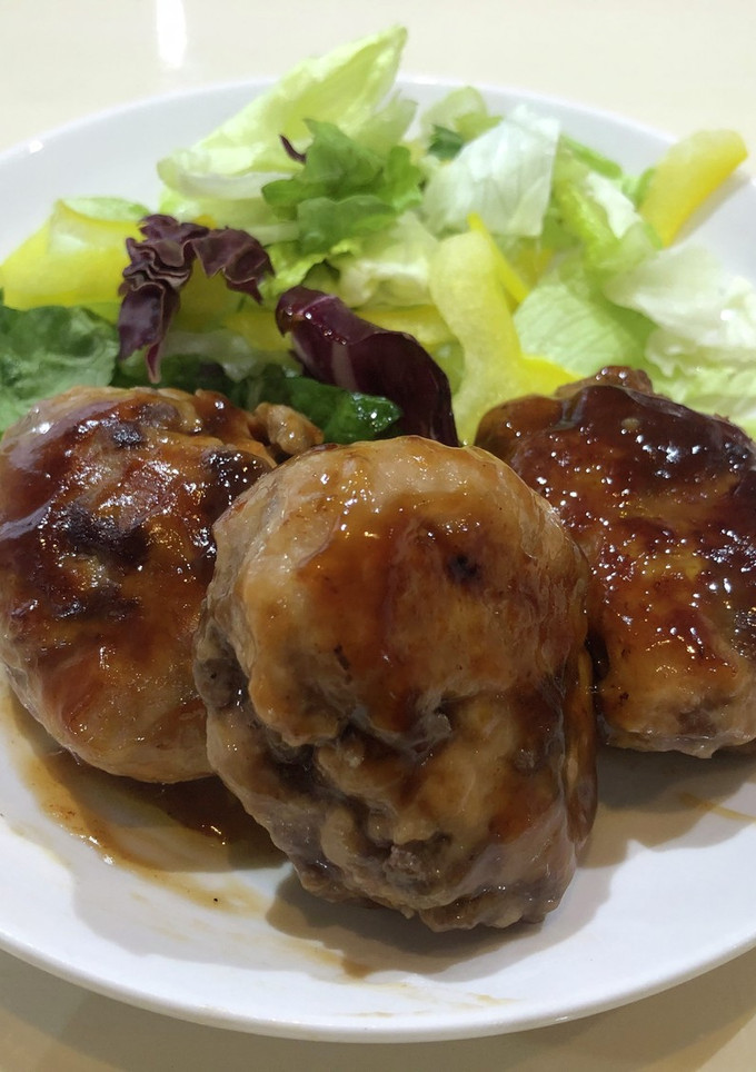 鶏だんごを使用した甘辛焼きつくね-レシピのメイン写真