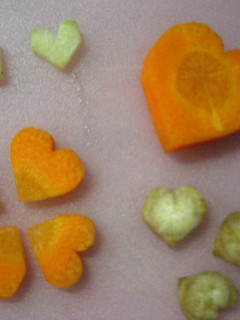 型が無くても!ハートの野菜♪-レシピのメイン写真