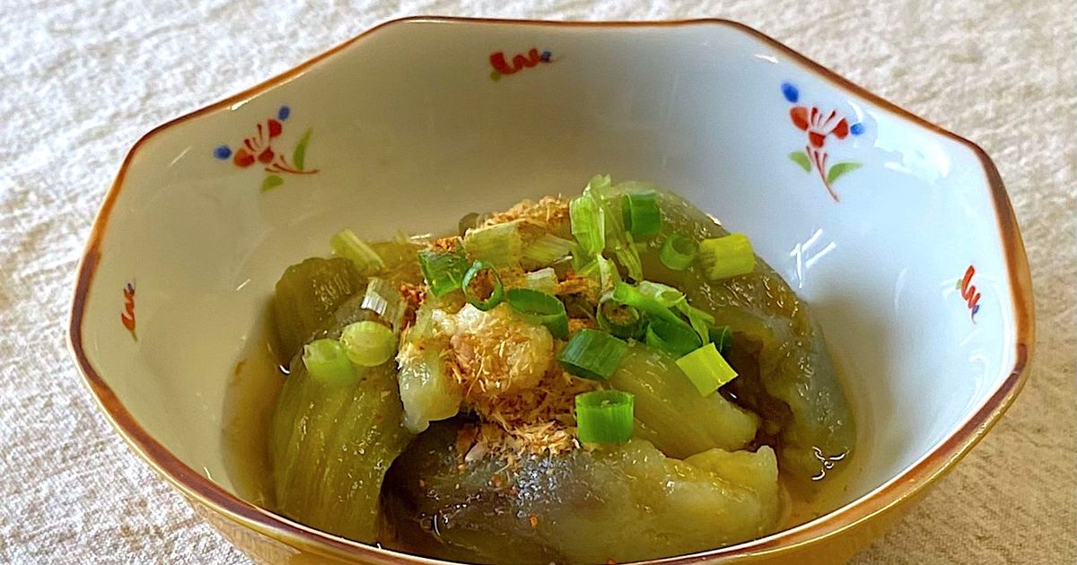 なすのおひたし 揚げなすの旨辛おひたしのレシピ・作り方 | マルホン胡麻油