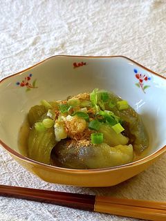 ひんやり♪レンチン茄子のおひたし-レシピのメイン写真